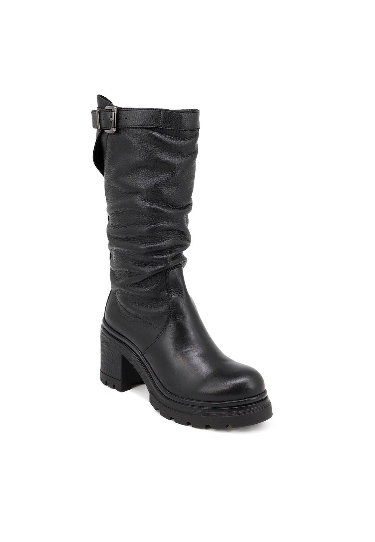 Lavinia - Women's Elegant Biker Boots with Heel