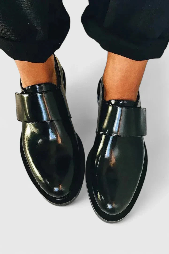 Noah | Men Black Slip-On Leather Dress Shoes