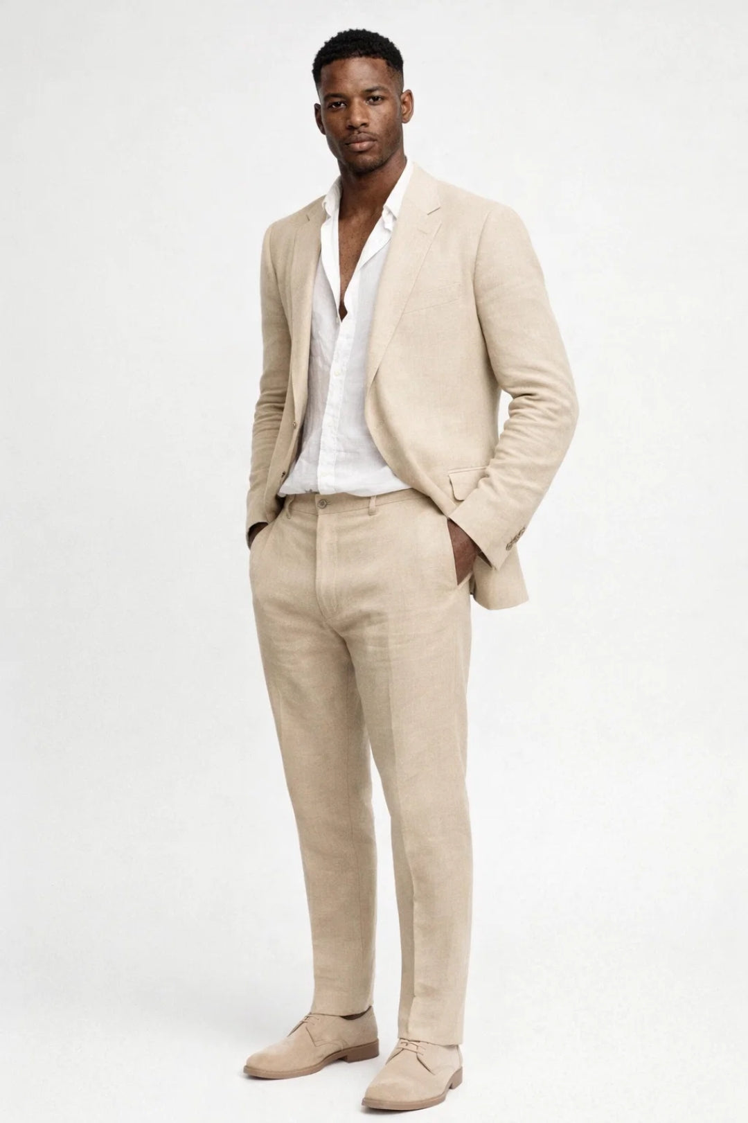 Men's Tailored Two-piece Blazer And Trouser Suit - Smart Formalwear For Special Occasions