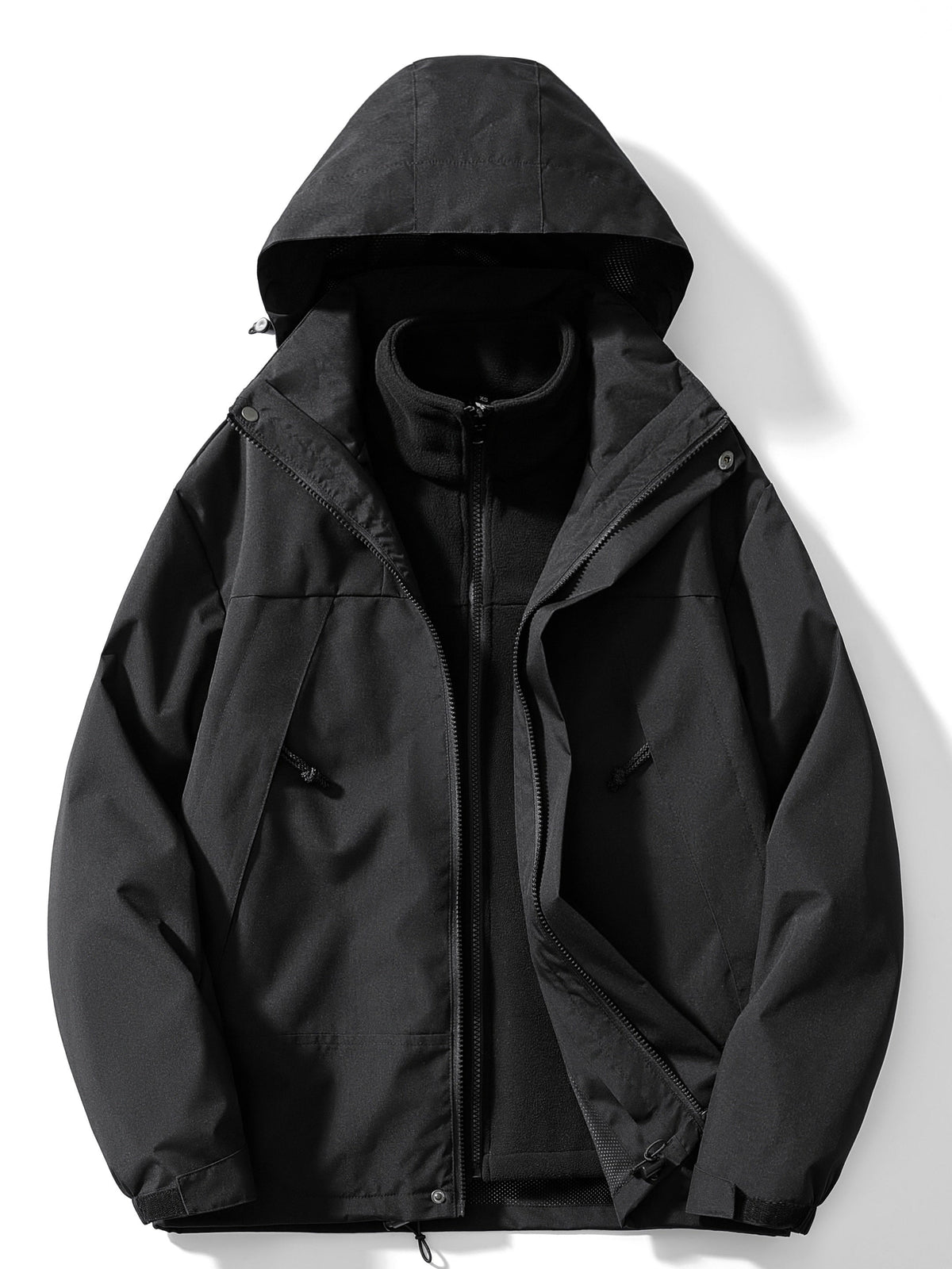 Men's 3-in-1 Outdoor Jacket With Hood And Removable Inner Jacket – Versatile Winter Outerwear For Cold Days, Everyday Wear, And Outdoor Activities