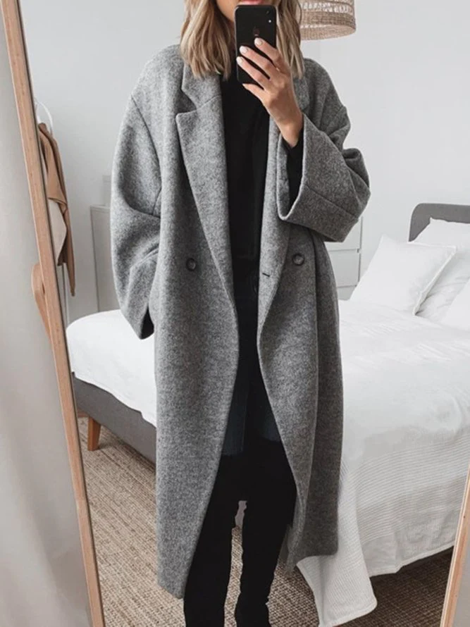Carla – Elegant Long Coat for Women in Eco-Friendly Material