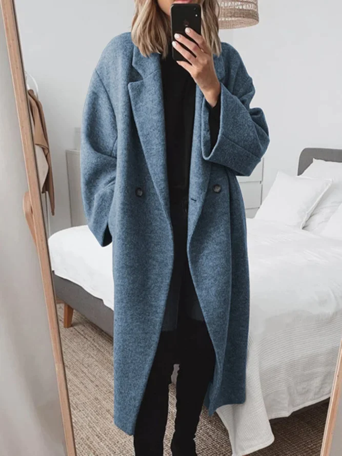 Carla – Elegant Long Coat for Women in Eco-Friendly Material