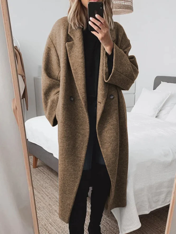 Carla – Elegant Long Coat for Women in Eco-Friendly Material