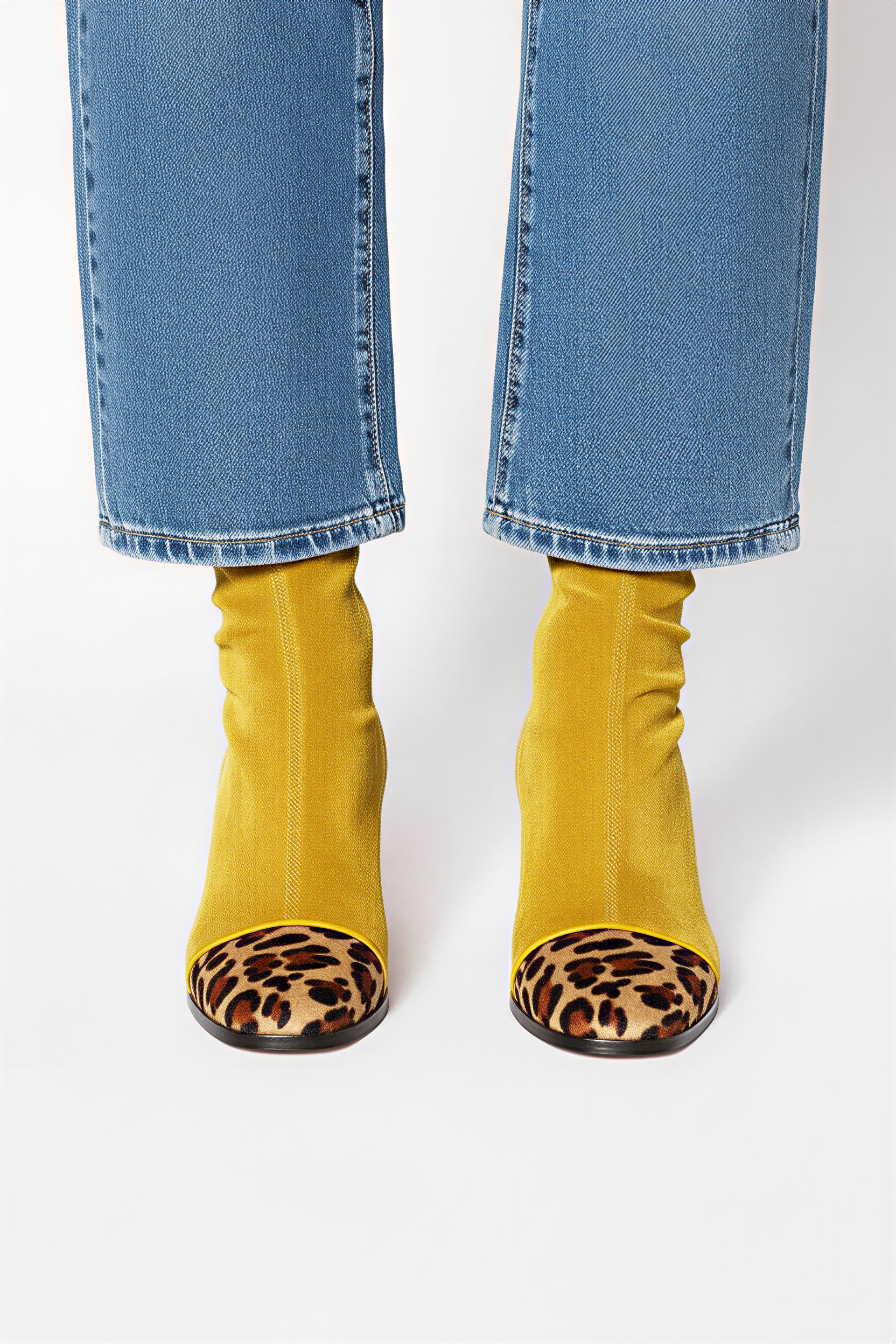 Indira - Eclectic Women's Autumn Ankle Boots with Stripes