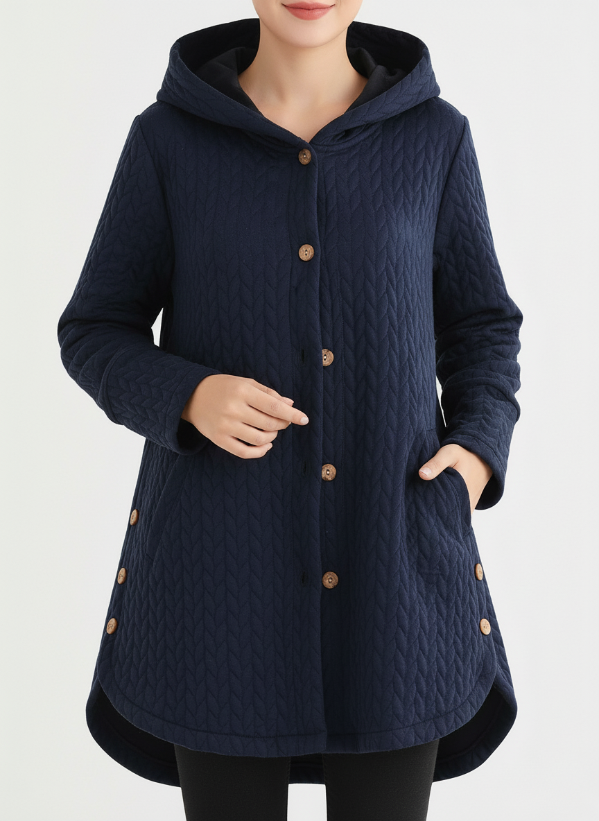 Vittoria – Quilted Jacket with Wood Effect Buttons