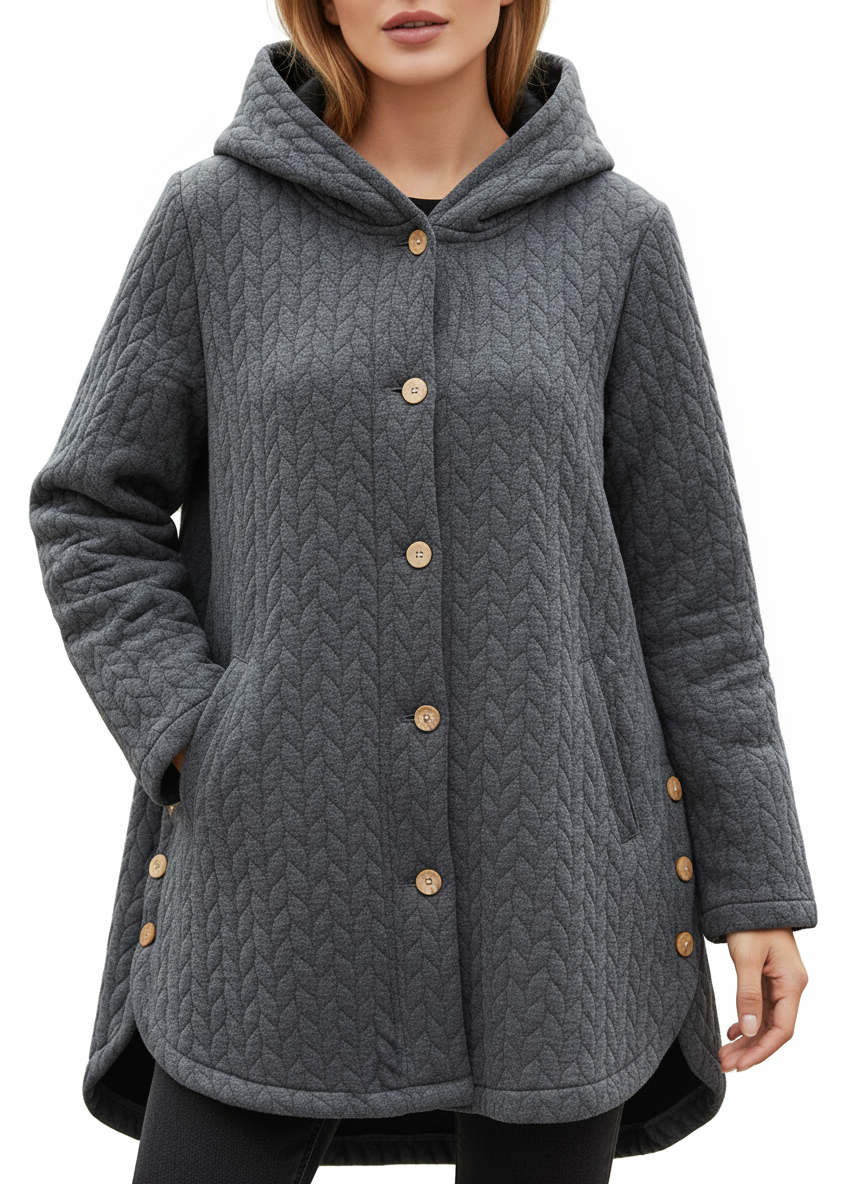 Vittoria – Quilted Jacket with Wood Effect Buttons