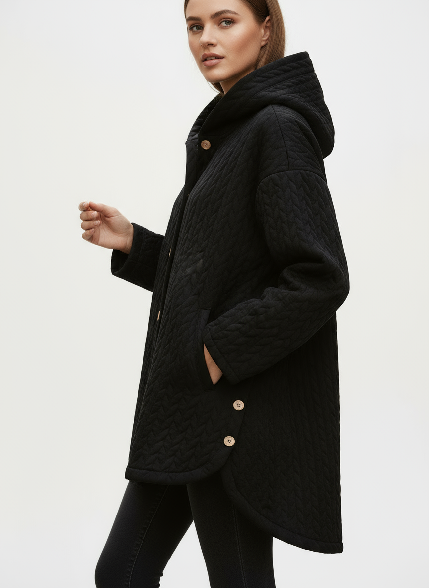 Vittoria – Quilted Jacket with Wood Effect Buttons