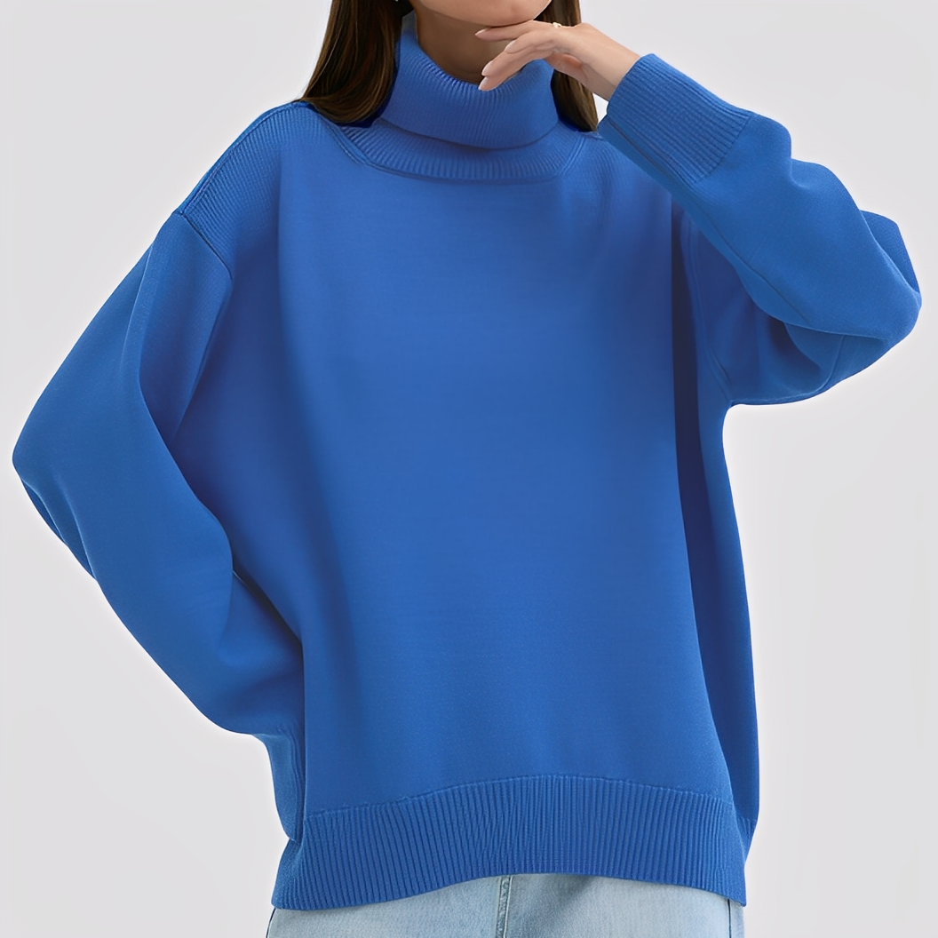 Luana – Oversized High-Neck Jumper with an Essential Look