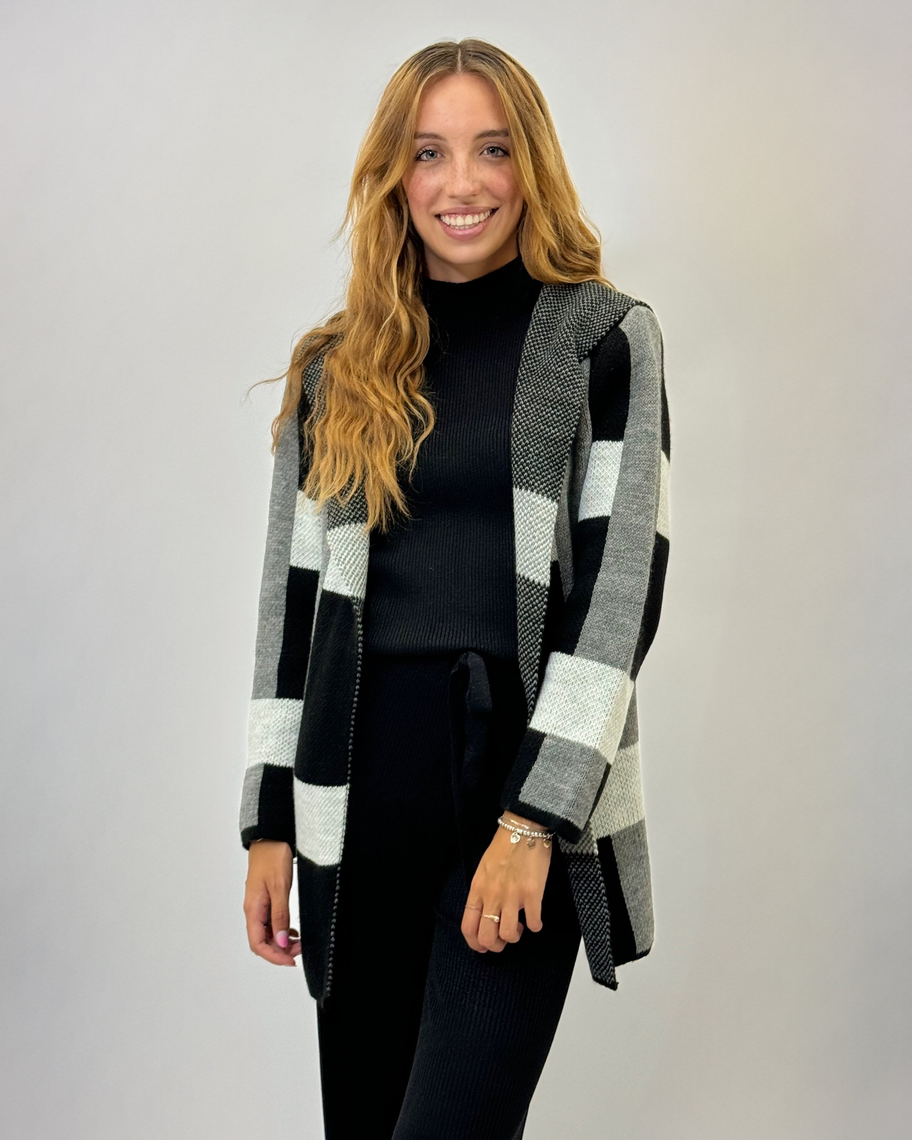 Jolanda - Women's Long Cardigan with Hood