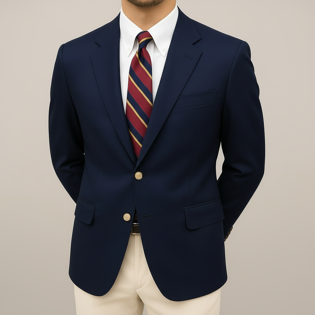 Men's Two-button Blazer - Tailored Lightweight Suit Jacket For Business And Smart Casual Wear