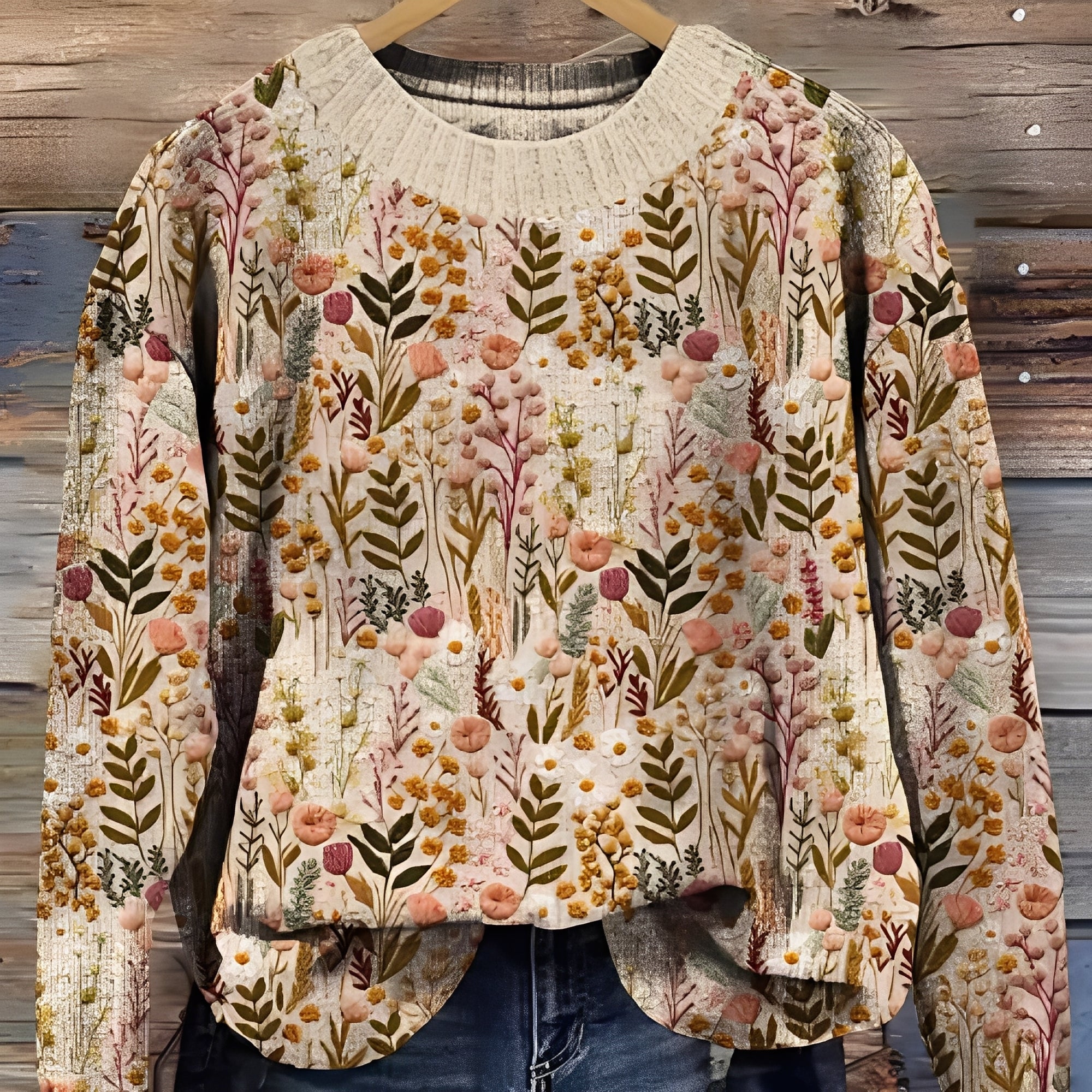 Livia – Classic Print Jumper with Timeless Design