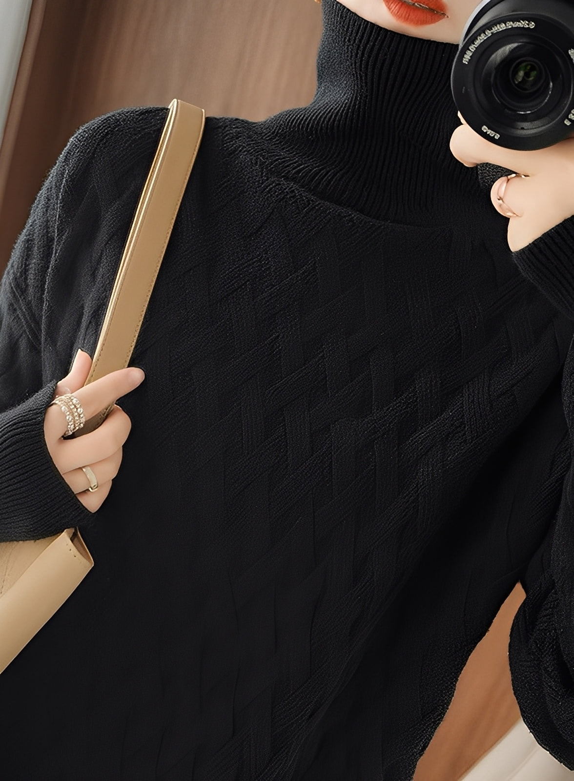 Franca - Women's Turtleneck Jumper in Elegant Style