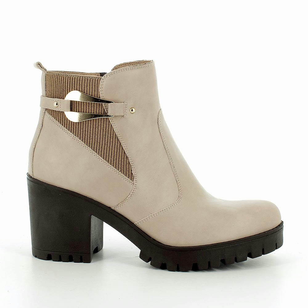 Filippa - Elegant Women's Ankle Boots in Mink Colour