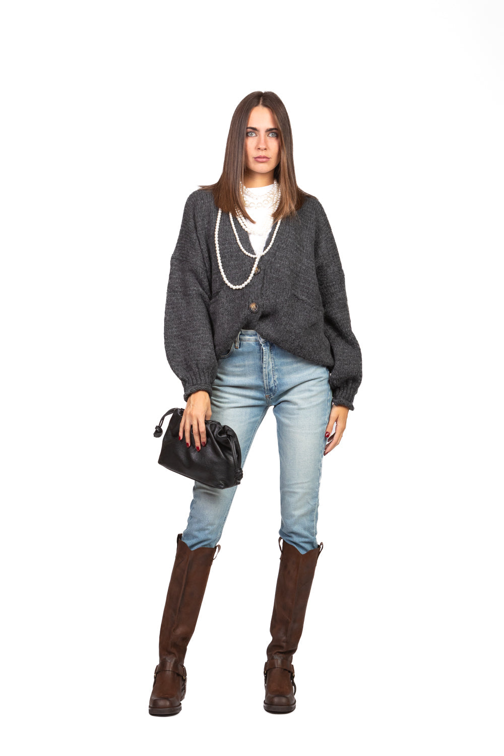 Patrizia - Balloon Sleeve Oversized Cardigan