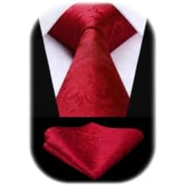 Men's Tie Set With A Paisley Jacquard Pattern – Elegant Formal Accessories For Weddings, Festive Events, And Special Occasions
