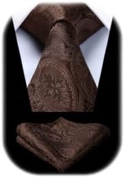Men's Tie Set With A Paisley Jacquard Pattern – Elegant Formal Accessories For Weddings, Festive Events, And Special Occasions