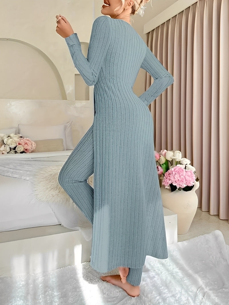 Violetta – Elegant Soft Ribbed Co-ord for Women