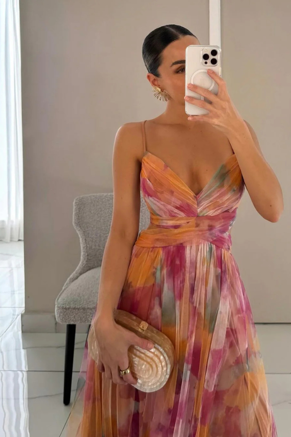 Lyra | Women Flowing Pleated Maxi Dress
