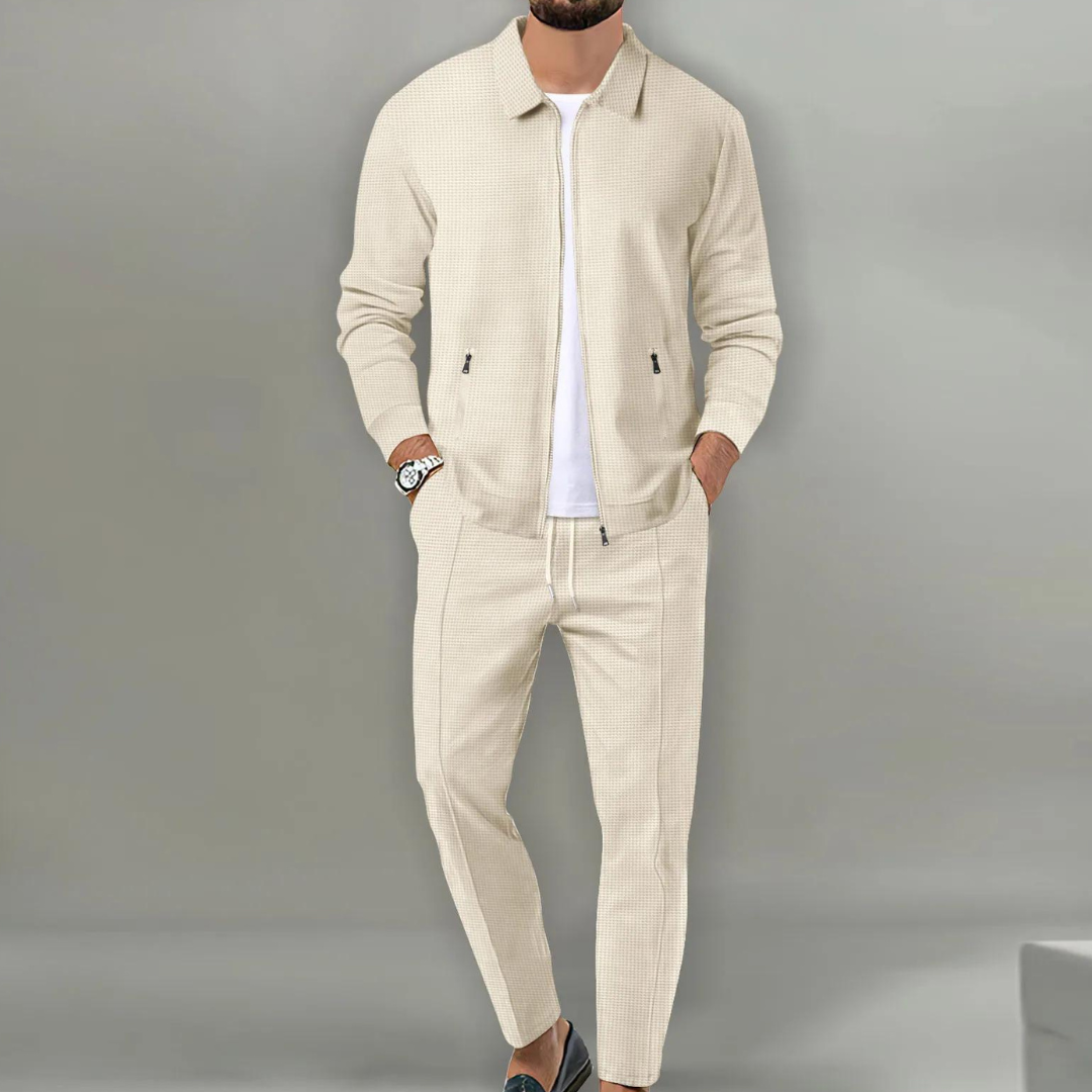 Men's Elegant Casual Suit With A Comfortable, Tailored Fit – A Versatile Suit Set For Work, Everyday Wear, And Smart Casual Style