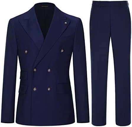 Men's Slim-fit Suit With A Double-breasted Blazer – An Elegant, Formal Outfit For Weddings, Business Meetings, And Special Occasions