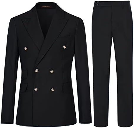 Men's Slim-fit Suit With A Double-breasted Blazer – An Elegant, Formal Outfit For Weddings, Business Meetings, And Special Occasions