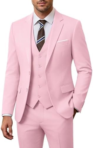 Men's 3-piece Wedding Suit With A Slim Fit And A 2-button Jacket – An Elegant Suit For Weddings, Parties, And Formal Occasions