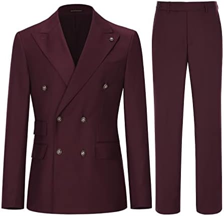 Men's Slim-fit Suit With A Double-breasted Blazer – An Elegant, Formal Outfit For Weddings, Business Meetings, And Special Occasions
