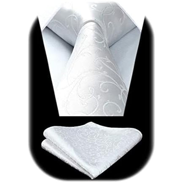 Men's Tie Set With A Paisley Jacquard Pattern – Elegant Formal Accessories For Weddings, Festive Events, And Special Occasions