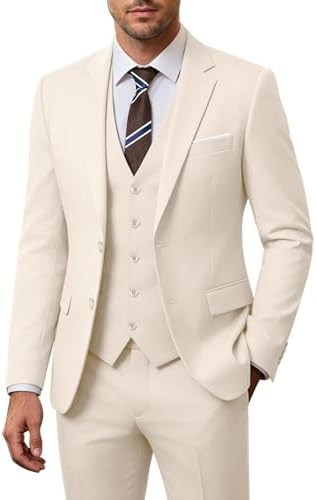 Men's 3-piece Wedding Suit With A Slim Fit And A 2-button Jacket – An Elegant Suit For Weddings, Parties, And Formal Occasions