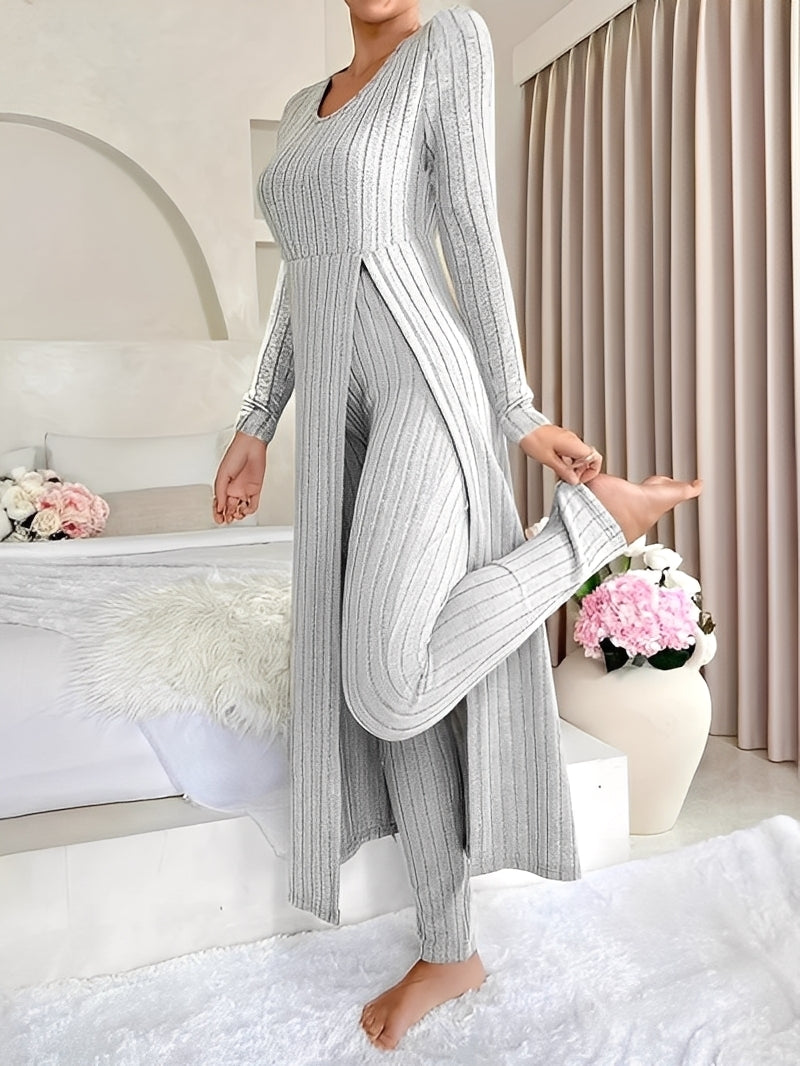 Violetta – Elegant Soft Ribbed Co-ord for Women