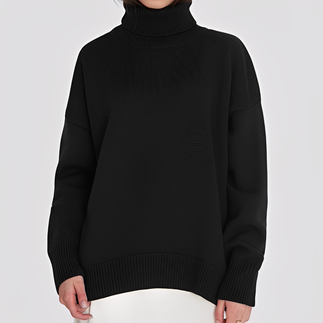 Luana – Oversized High-Neck Jumper with an Essential Look