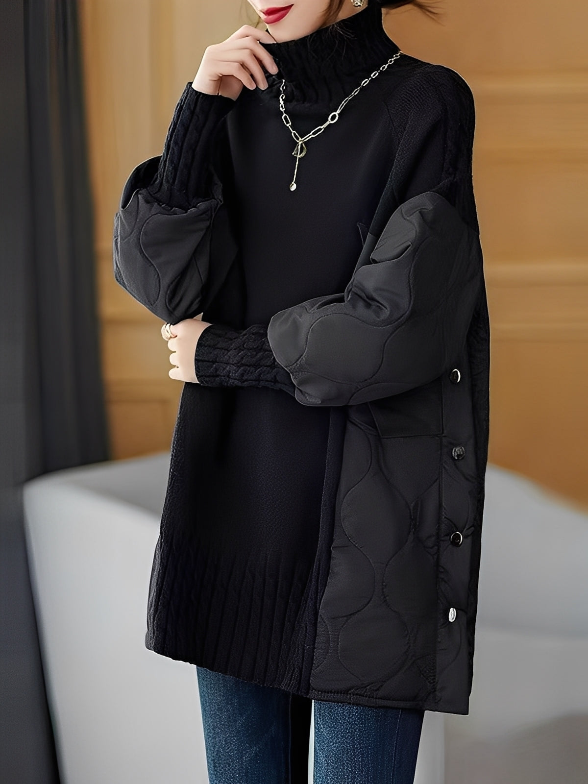 Patricia – Casual High Neck Jumper for Women