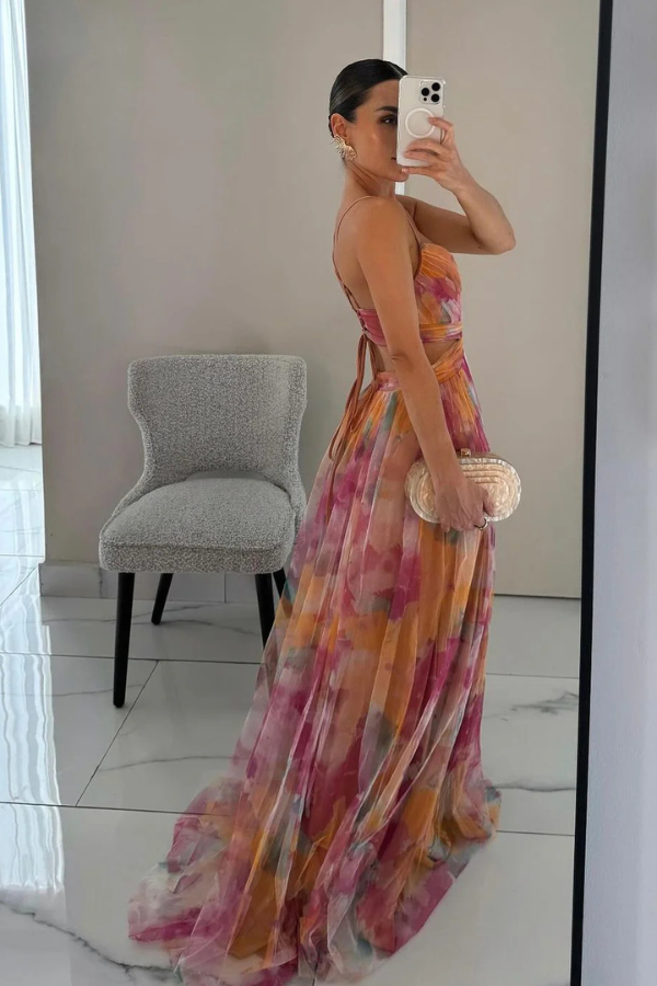 Lyra | Women Flowing Pleated Maxi Dress