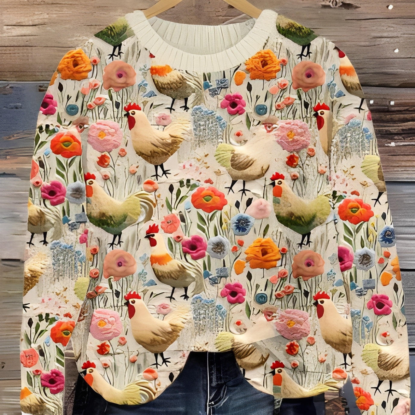 Livia – Classic Print Jumper with Timeless Design