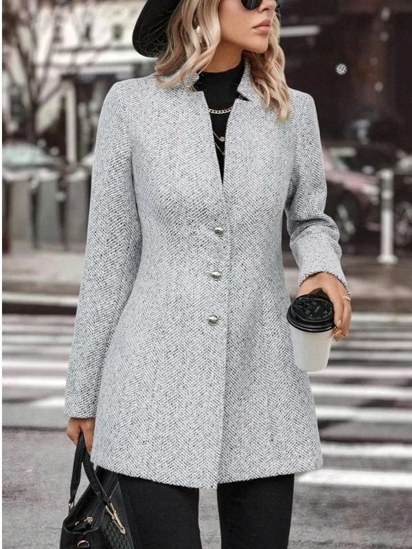 Marianna - Long Double-Breasted Women's Coat for Autumn
