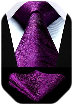 Men's Tie Set With A Paisley Jacquard Pattern – Elegant Formal Accessories For Weddings, Festive Events, And Special Occasions