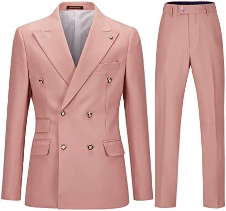 Men's Slim-fit Suit With A Double-breasted Blazer – An Elegant, Formal Outfit For Weddings, Business Meetings, And Special Occasions
