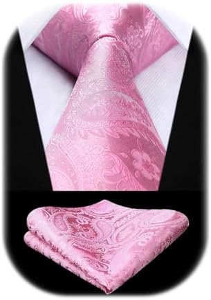Men's Tie Set With A Paisley Jacquard Pattern – Elegant Formal Accessories For Weddings, Festive Events, And Special Occasions