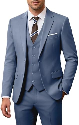 Men's 3-piece Wedding Suit With A Slim Fit And A 2-button Jacket – An Elegant Suit For Weddings, Parties, And Formal Occasions