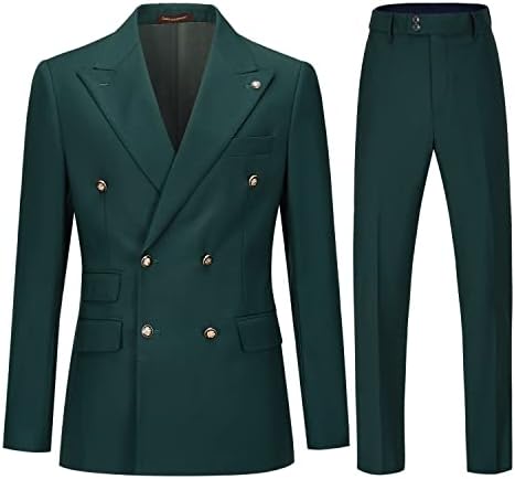 Men's Slim-fit Suit With A Double-breasted Blazer – An Elegant, Formal Outfit For Weddings, Business Meetings, And Special Occasions