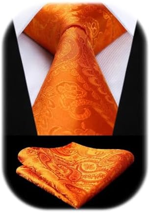 Men's Tie Set With A Paisley Jacquard Pattern – Elegant Formal Accessories For Weddings, Festive Events, And Special Occasions