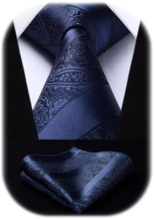 Men's Tie Set With A Paisley Jacquard Pattern – Elegant Formal Accessories For Weddings, Festive Events, And Special Occasions