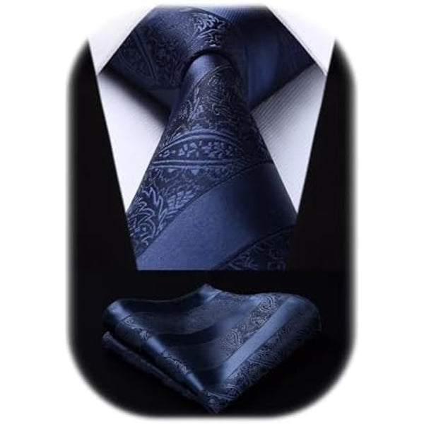 Men's Tie Set With A Paisley Jacquard Pattern – Elegant Formal Accessories For Weddings, Festive Events, And Special Occasions