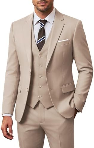 Men's 3-piece Wedding Suit With A Slim Fit And A 2-button Jacket – An Elegant Suit For Weddings, Parties, And Formal Occasions