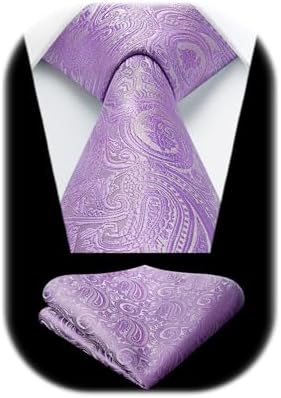 Men's Tie Set With A Paisley Jacquard Pattern – Elegant Formal Accessories For Weddings, Festive Events, And Special Occasions