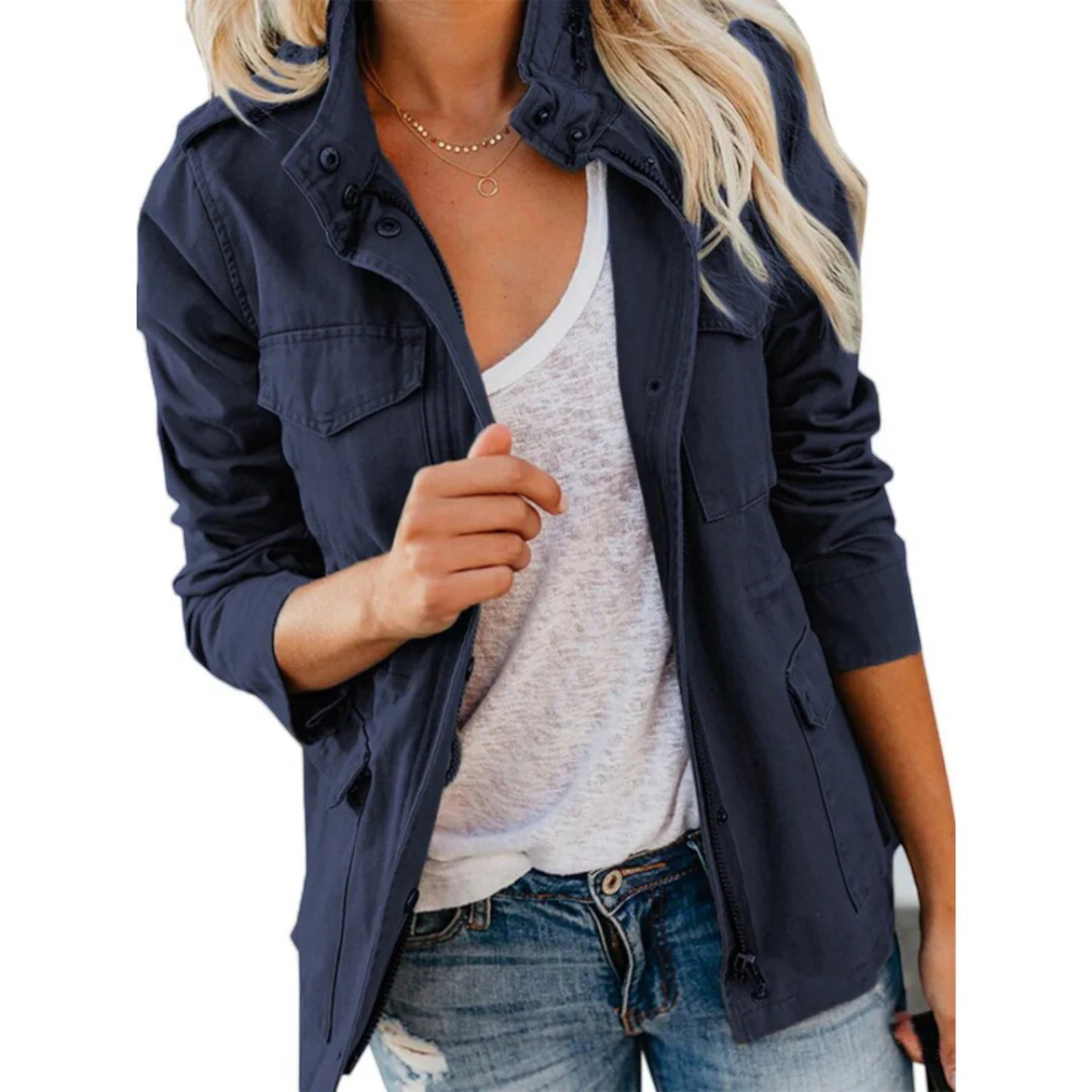 Barbara – Chic Modern Jacket for Women with Multiple Pockets