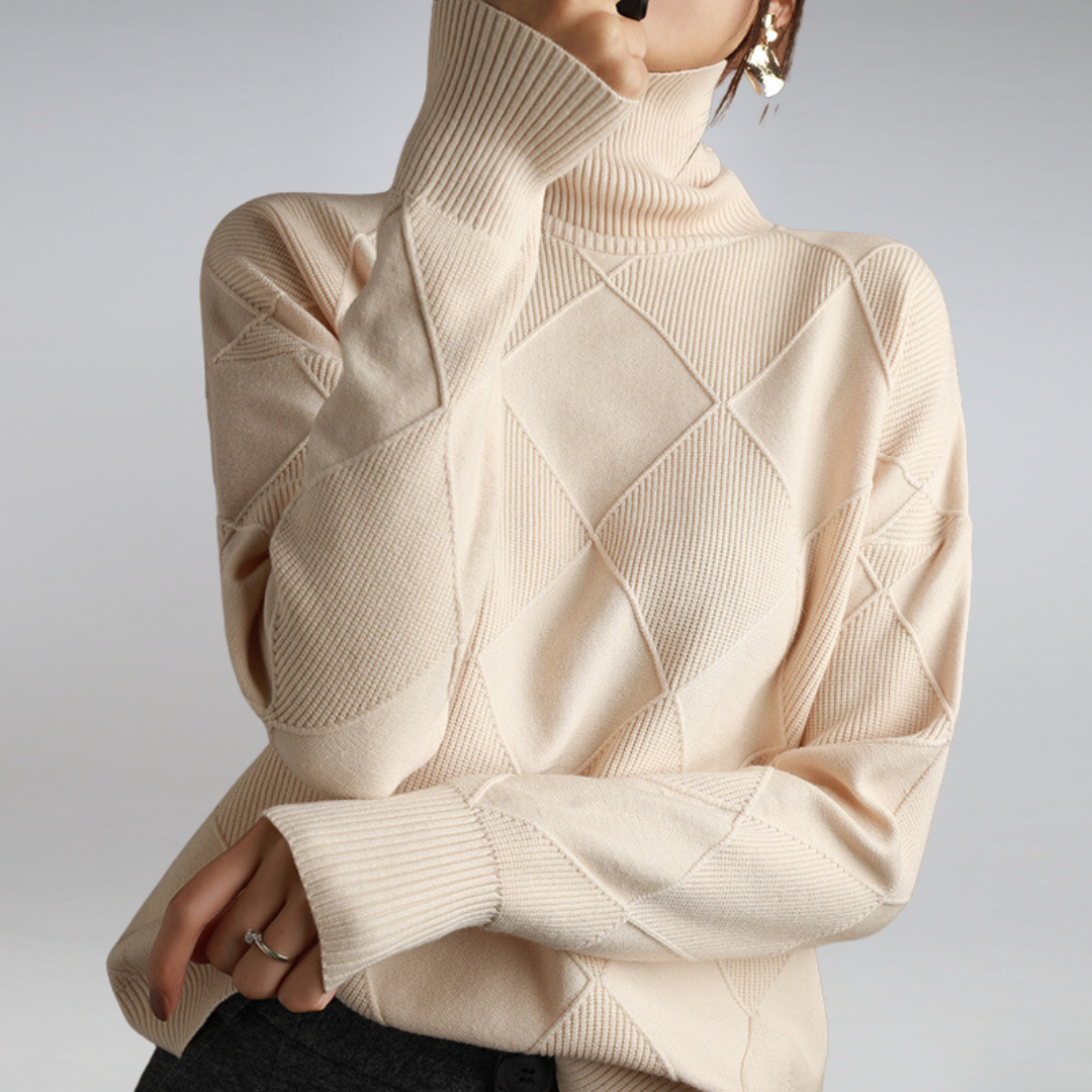 Arcangela - Women's Turtleneck Sweater Elegant Style