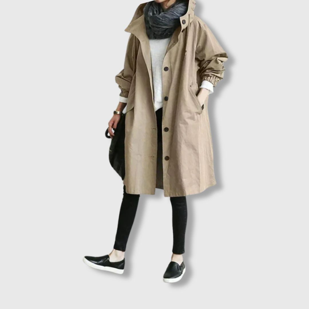 Amelia – Elegant Oversized Trench Coat for Women