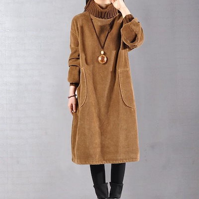 Julia - Elegant Winter Dress in Corduroy