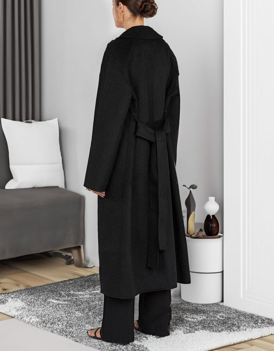 Bruna – Long Open Coat for Women in Classic Style